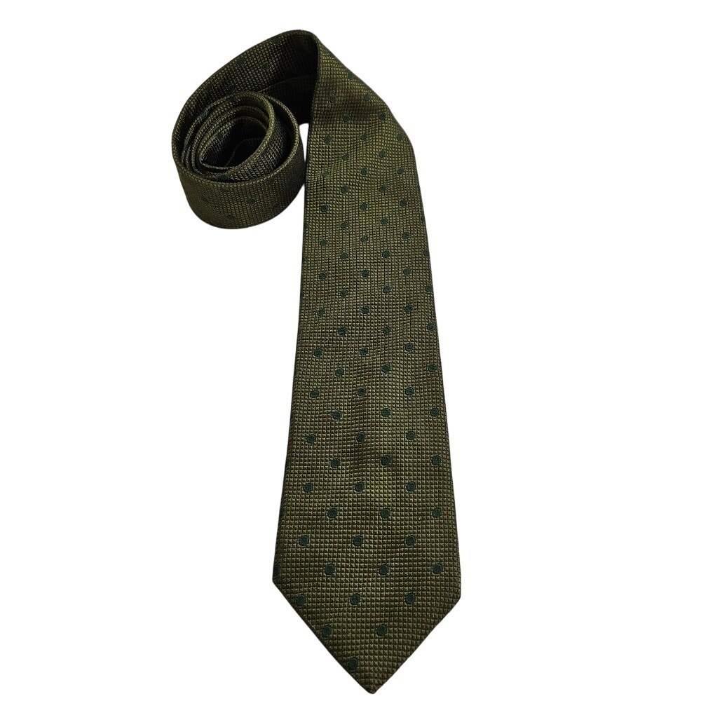 Brooks Brothers Mens 100% Silk Tie Made‎ In USA Corpcore Green